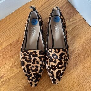 Franco Sarto Brown and Black Leopard Print Flats